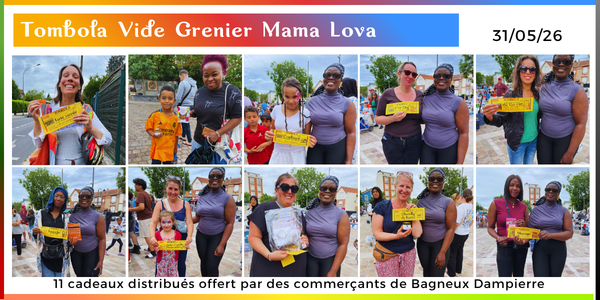 tombola afrozone cadeaux offerts par les commerçants Dampierre centre ville de Bagneux
